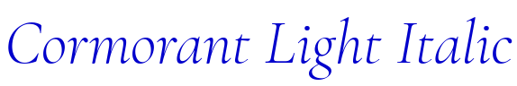 Cormorant Light Italic الخط